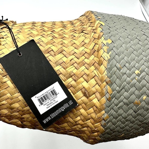 Bloomingville Natural Light Grey Hanging Planter Basket - Picture 6 of 7